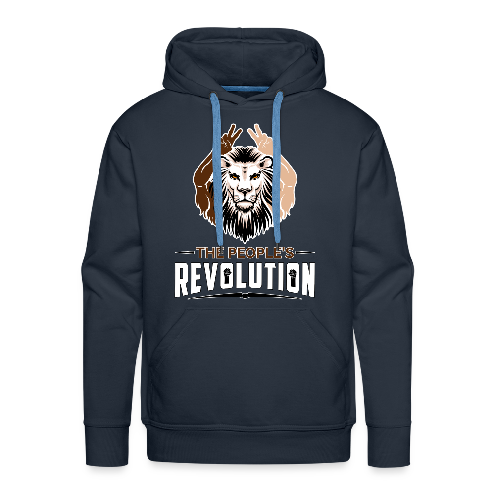 Men’s Premium Hoodie - White TPR Logo - navy