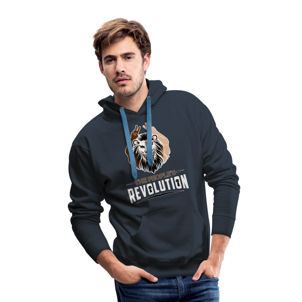 Men’s Premium Hoodie - White TPR Logo - navy