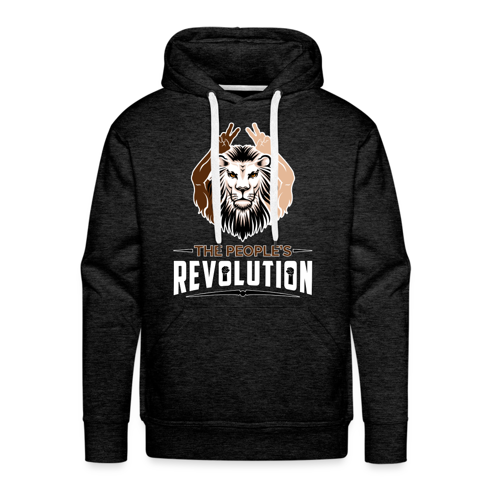 Men’s Premium Hoodie - White TPR Logo - charcoal grey