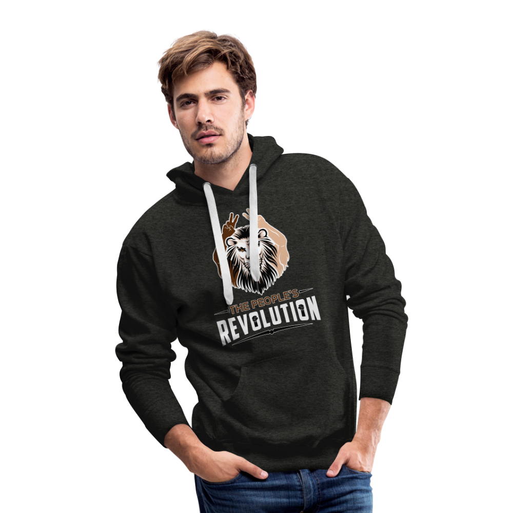 Men’s Premium Hoodie - White TPR Logo - charcoal grey