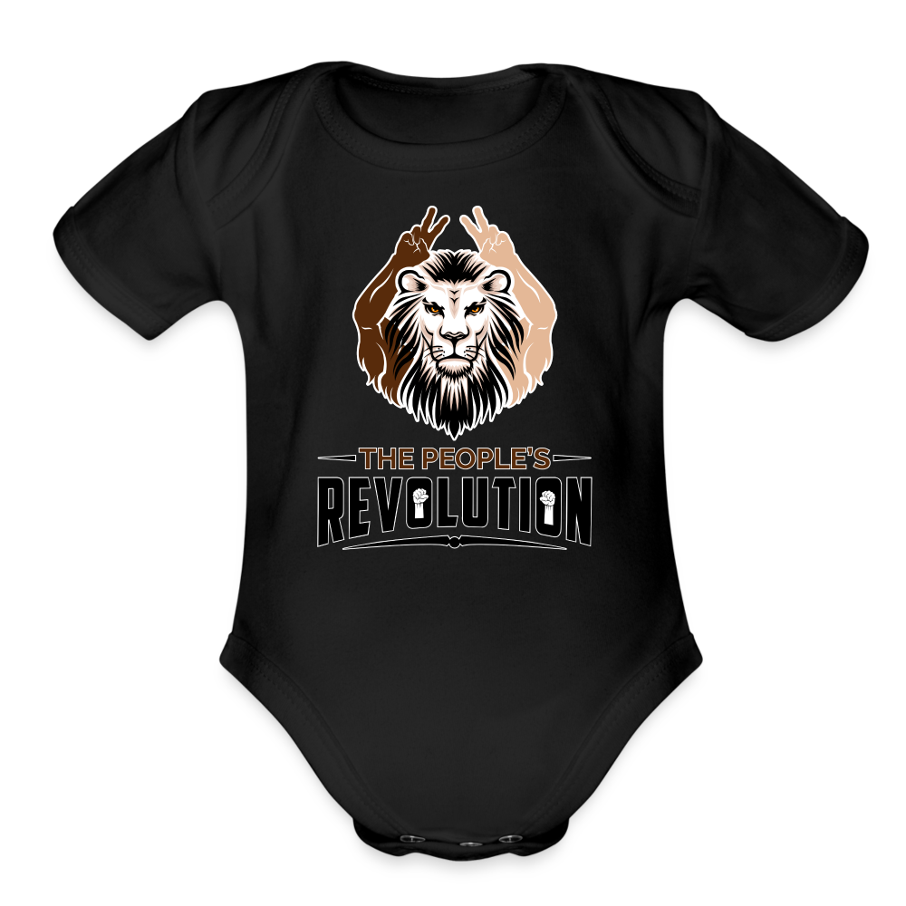 Organic Short Sleeve Baby Bodysuit - black