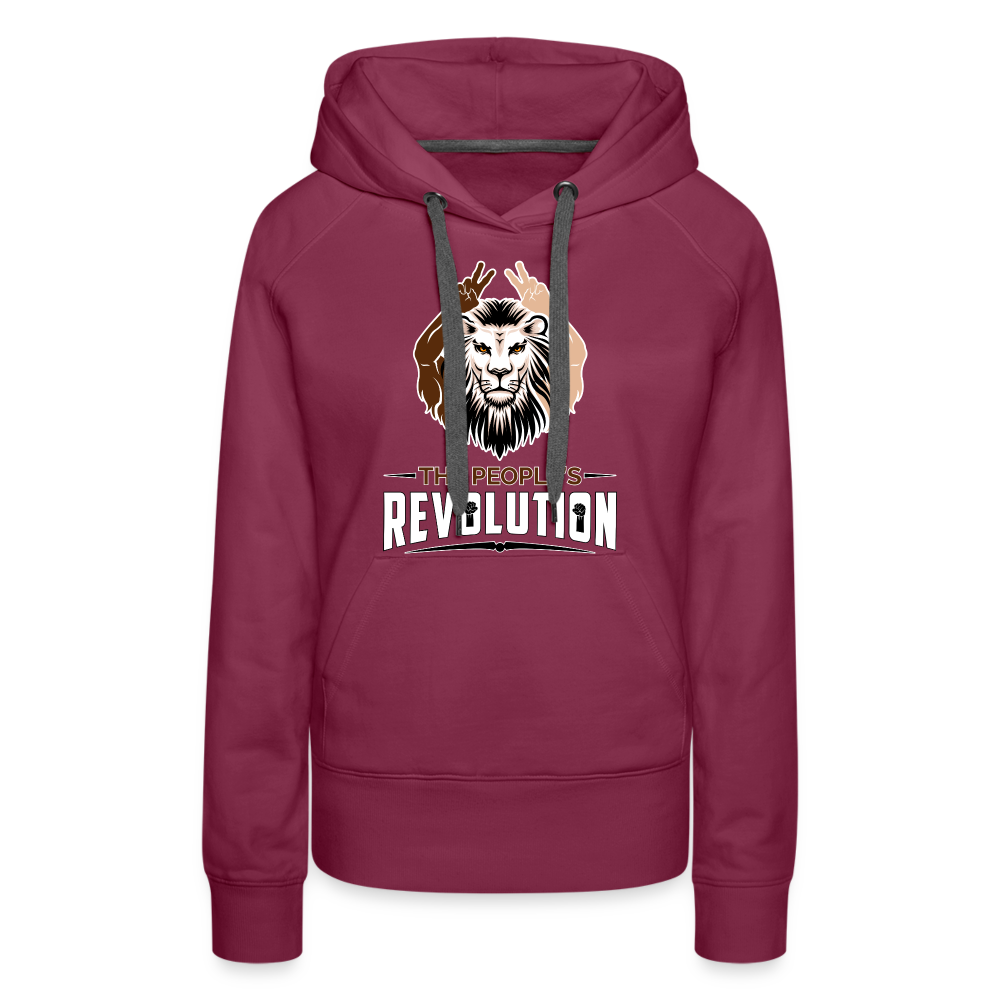 Women’s Premium Hoodie - White TPR Logo - burgundy