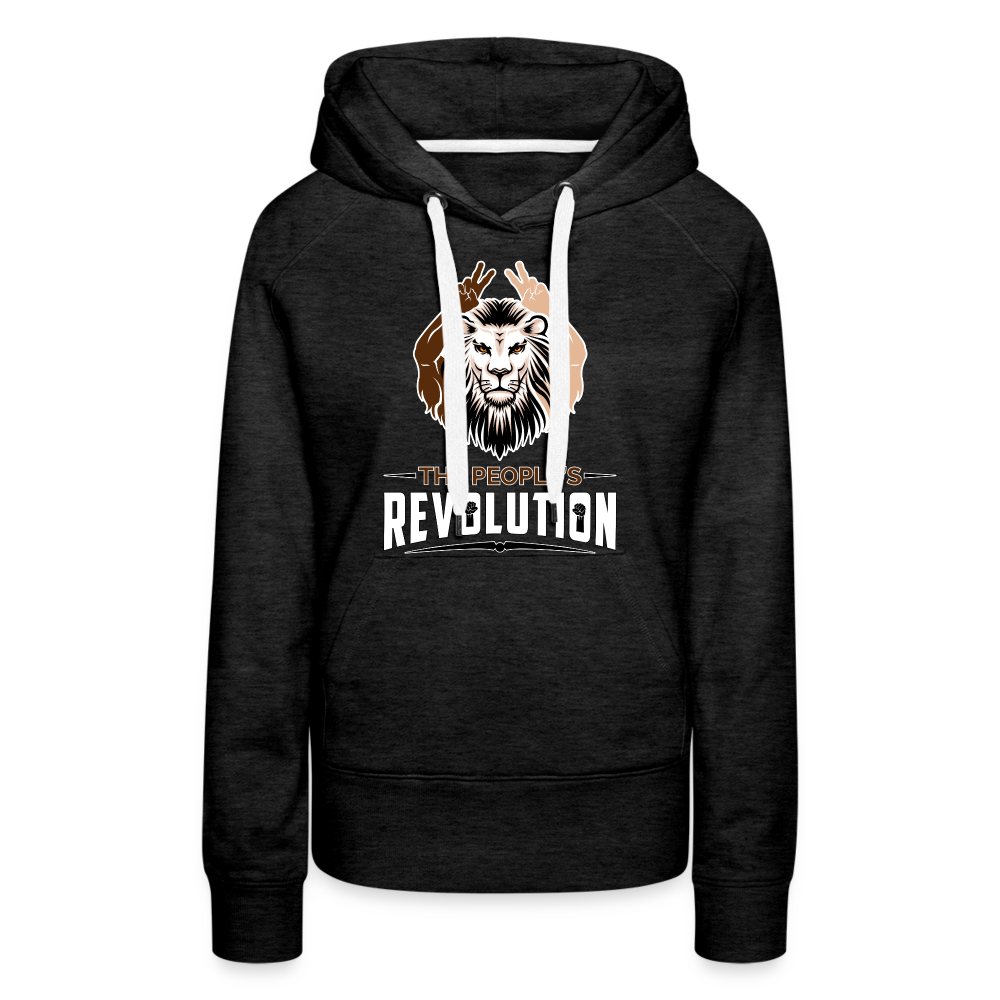 Women’s Premium Hoodie - White TPR Logo - charcoal grey