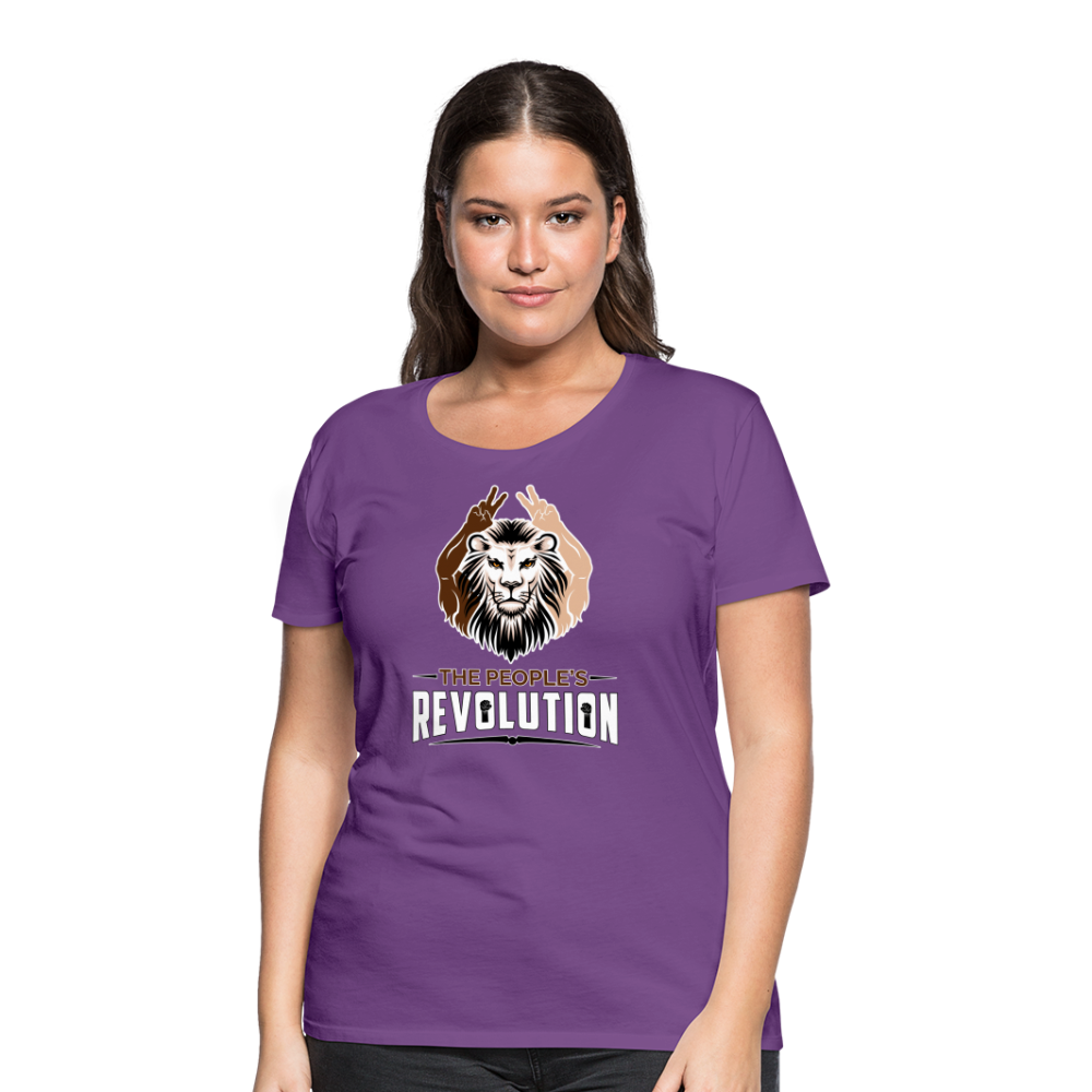 Women’s Premium T-Shirt - White TPR Logo - purple