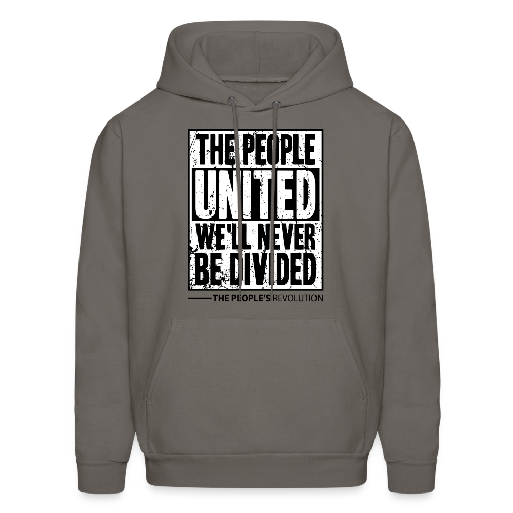 Unisex Hoodie - The People, UNITED, We'll Never Be Divided - asphalt gray