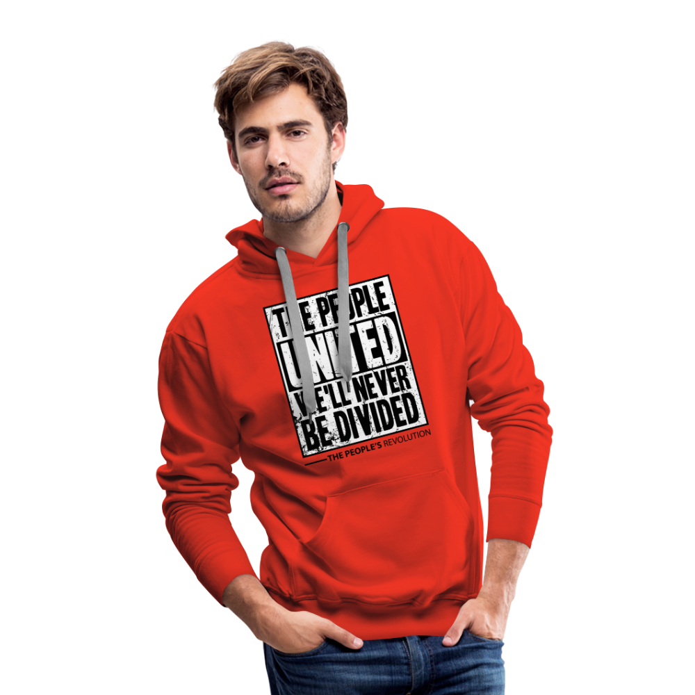 Men's Premium Hoodie - The People, UNITED, We'll Never Be Divided - red