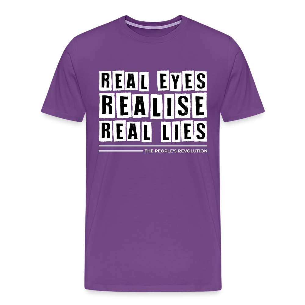 Men's Premium Tee - Real Eyes, Realise, Real Lies - purple