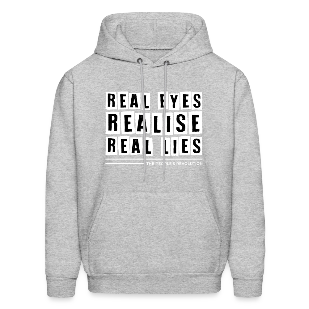 Unisex Hoodie - Real Eyes, Realise, Real Eyes - heather gray
